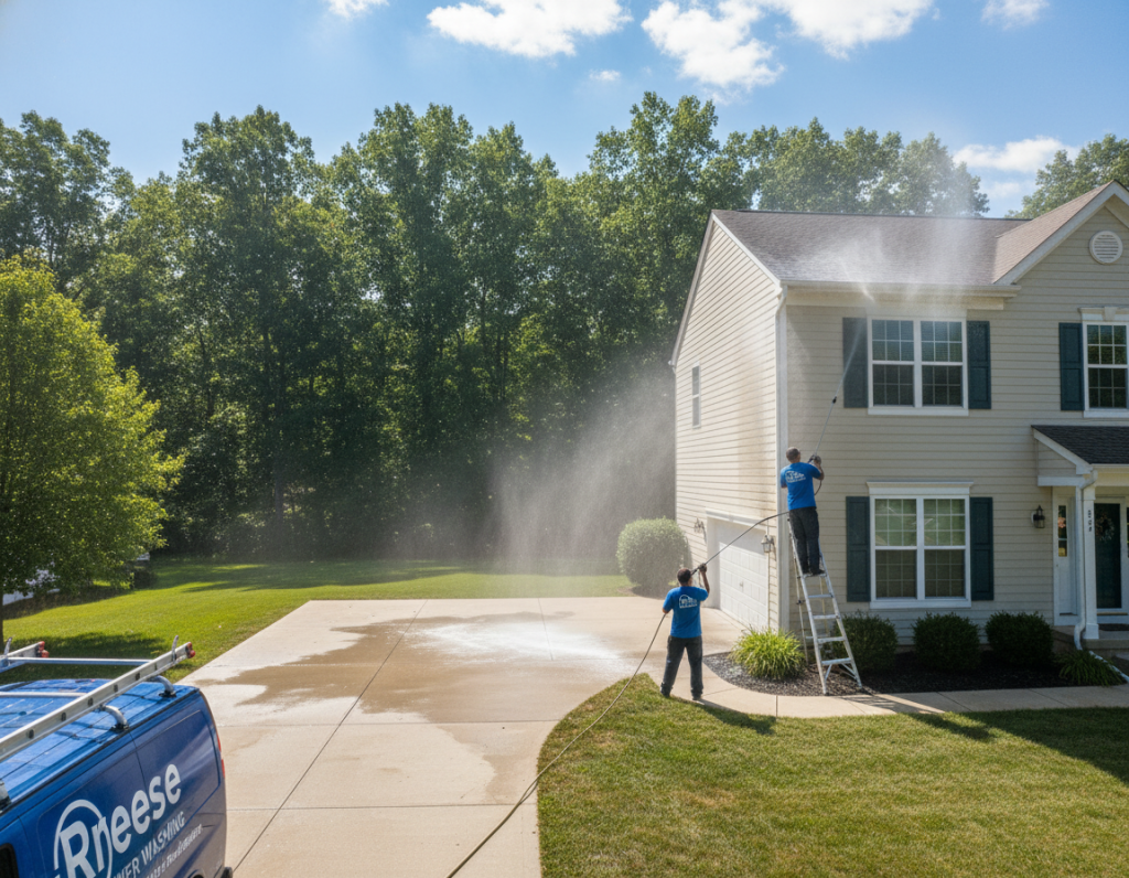 Retaining Wall Pressure Washing Upper Arlington